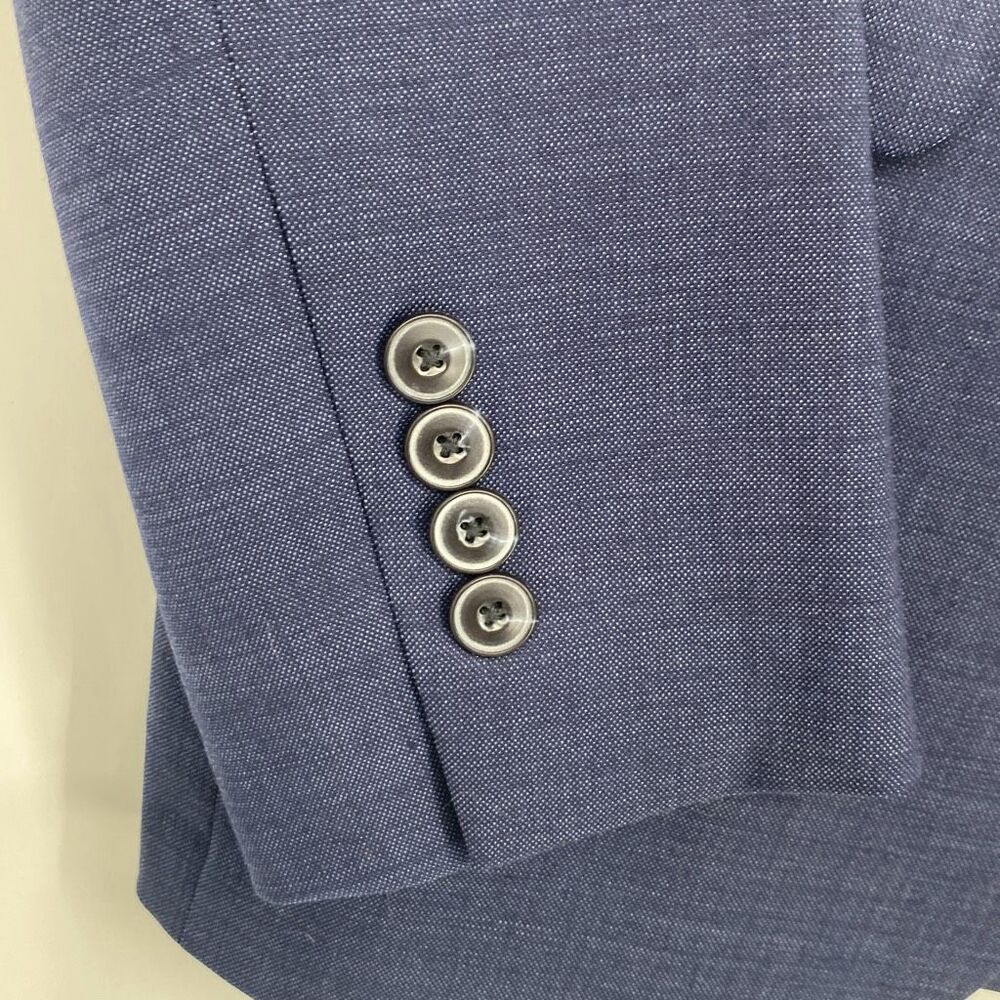 Jos. A. Bank Mens Slim Fit Traveler Suit Jacket and Pants Wool Blend Navy Blue S - Picture 6 of 16